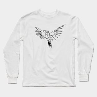 Bird continuous line trendy illustration Long Sleeve T-Shirt